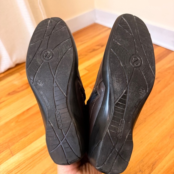 ECCO Brown Leather Mid-Calf Boots - Picture 6 of 10